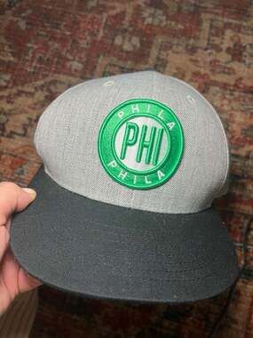 KBETHOS PHILA PHI Snapback Hat Gray and Black